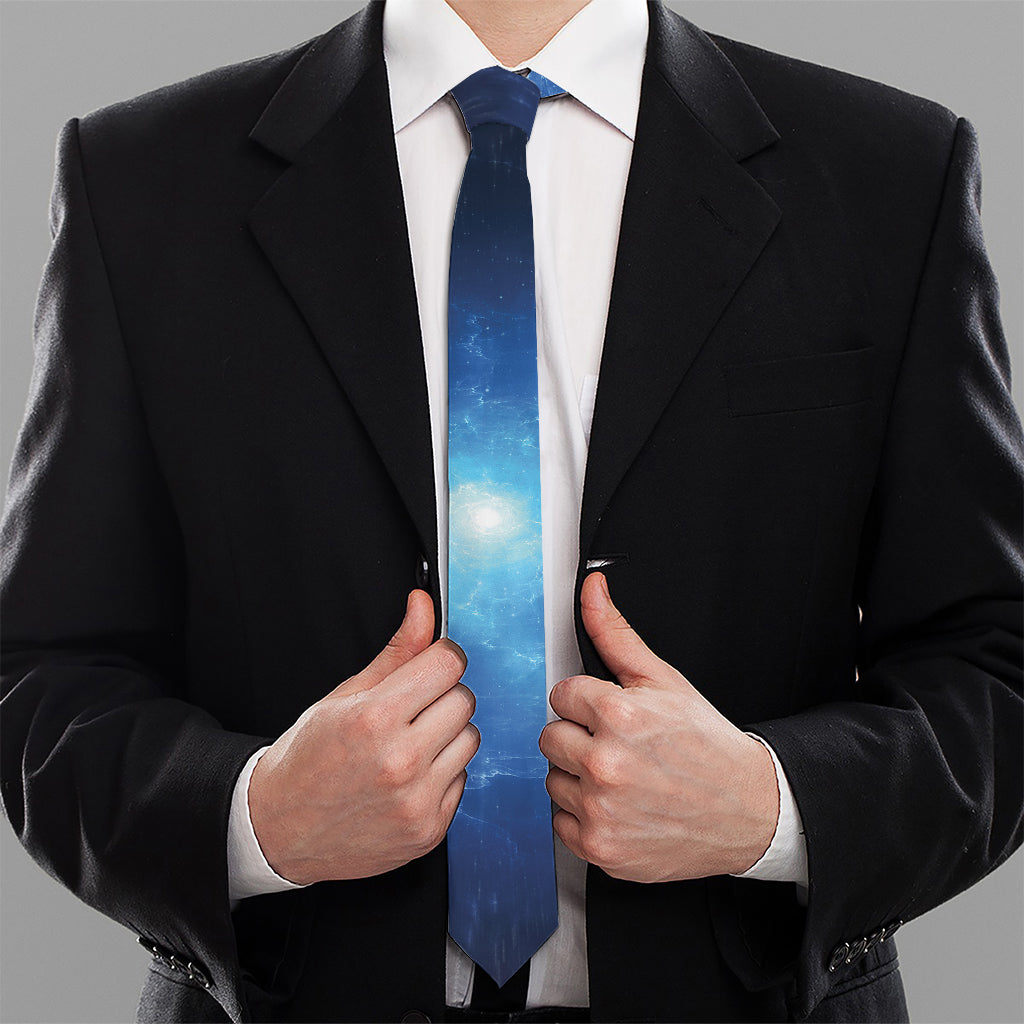 Light Blue Space Print Necktie