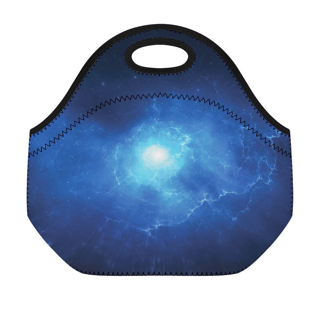Light Blue Space Print Neoprene Lunch Bag