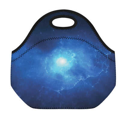 Light Blue Space Print Neoprene Lunch Bag