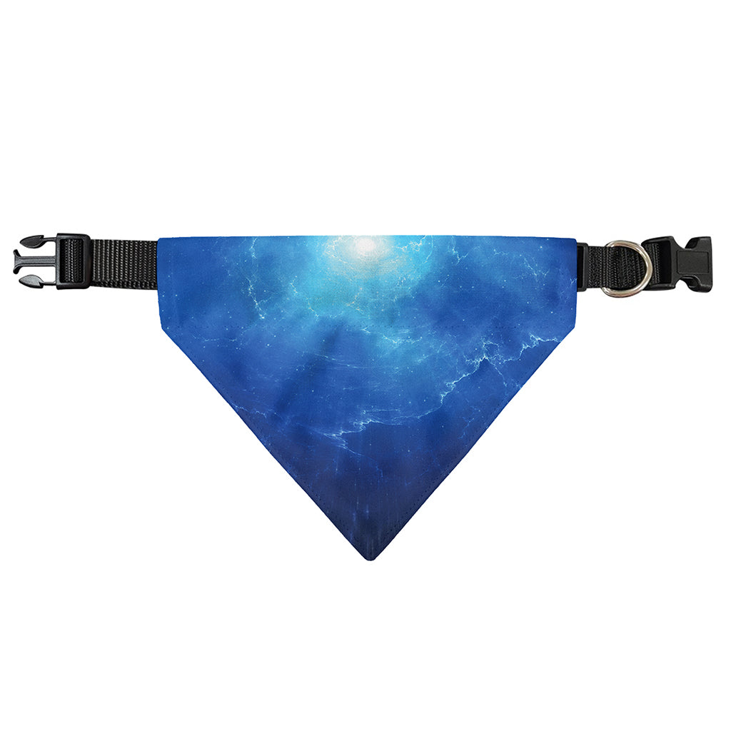 Light Blue Space Print Over The Collar Dog Bandana