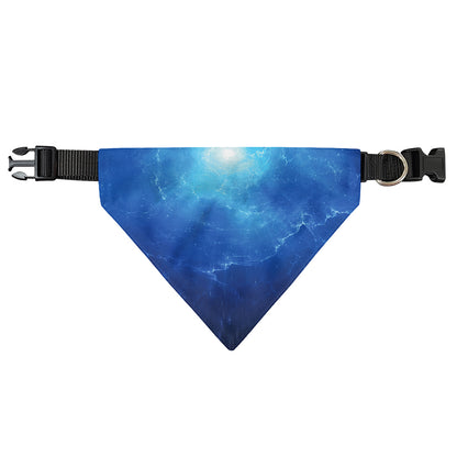 Light Blue Space Print Over The Collar Dog Bandana