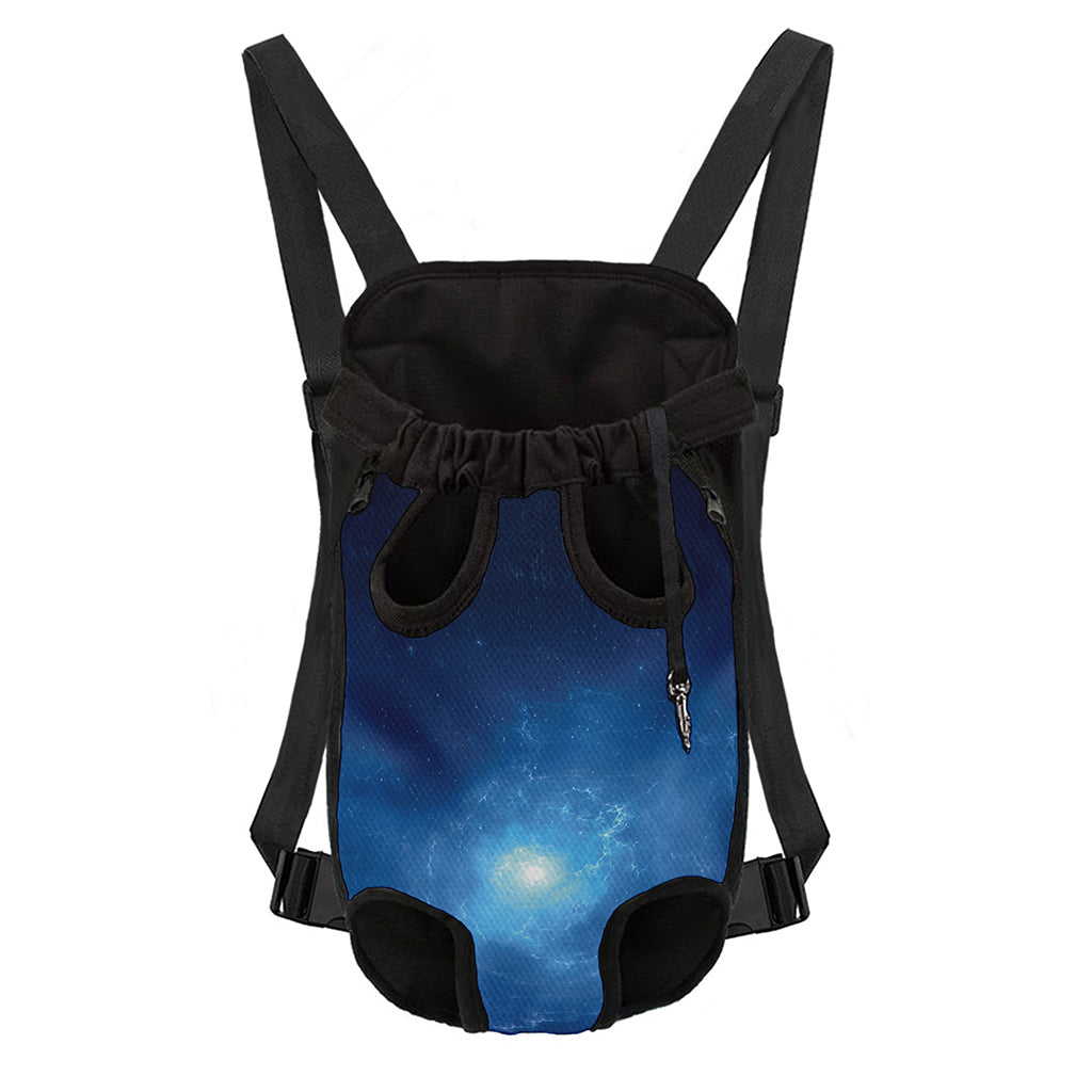 Light Blue Space Print Pet Carrier Backpack