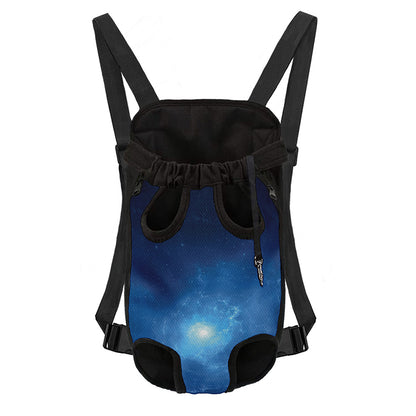 Light Blue Space Print Pet Carrier Backpack