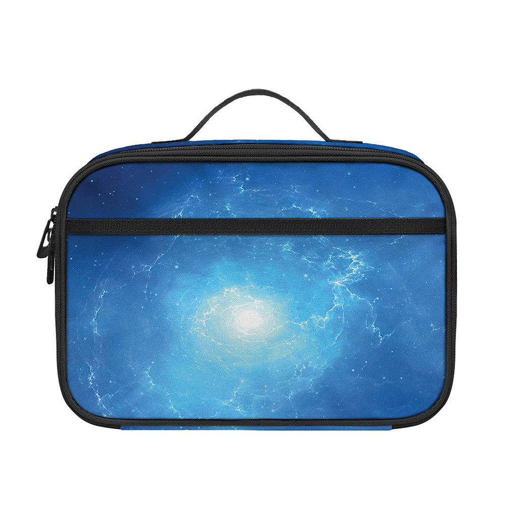 Light Blue Space Print Portable Lunch Bag