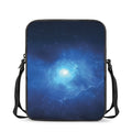 Light Blue Space Print Rectangular Crossbody Bag