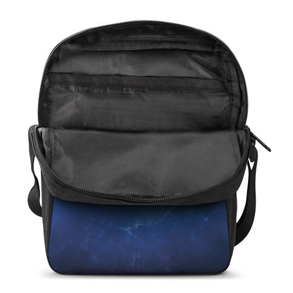 Light Blue Space Print Rectangular Crossbody Bag