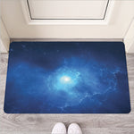 Light Blue Space Print Rubber Doormat