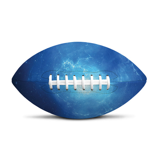 Light Blue Space Print Rugby Ball