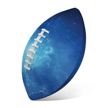 Light Blue Space Print Rugby Ball