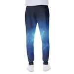 Light Blue Space Print Scuba Joggers