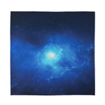 Light Blue Space Print Silk Bandana