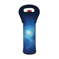 Light Blue Space Print Single Neoprene Wine Tote