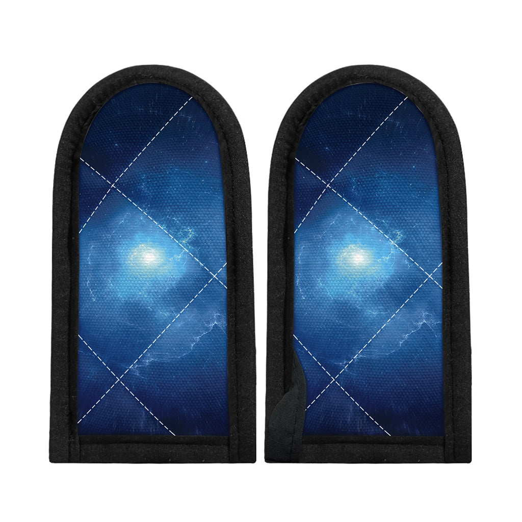 Light Blue Space Print Skillet Handle Cover