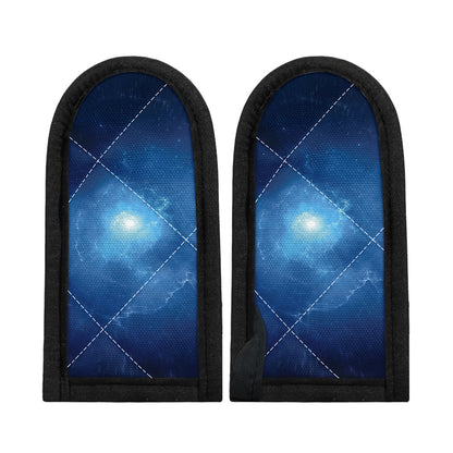 Light Blue Space Print Skillet Handle Cover