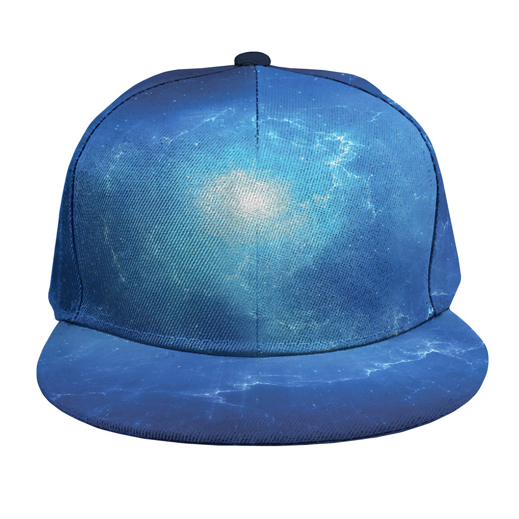 Light Blue Space Print Snapback Cap