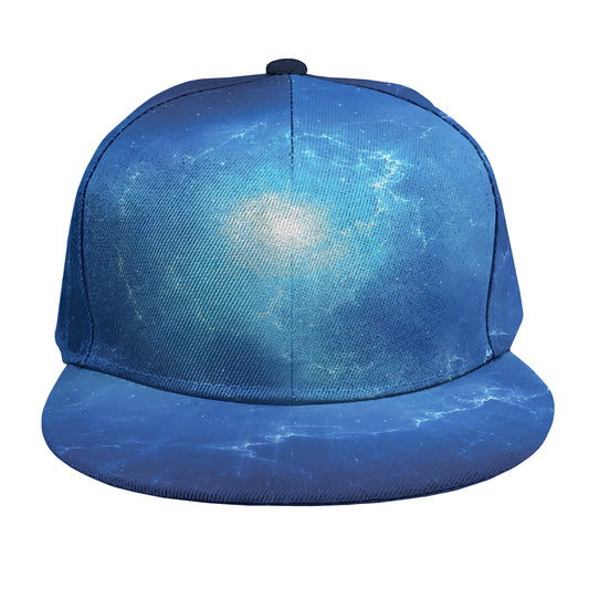 Light Blue Space Print Snapback Cap