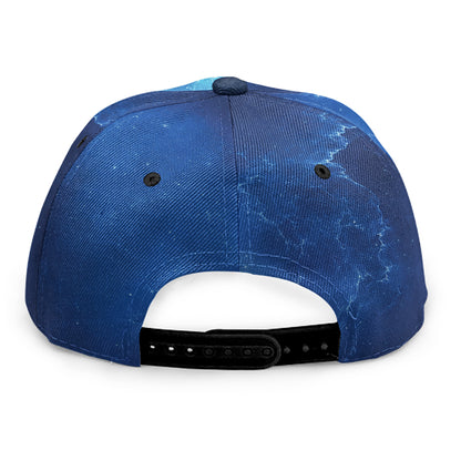 Light Blue Space Print Snapback Cap