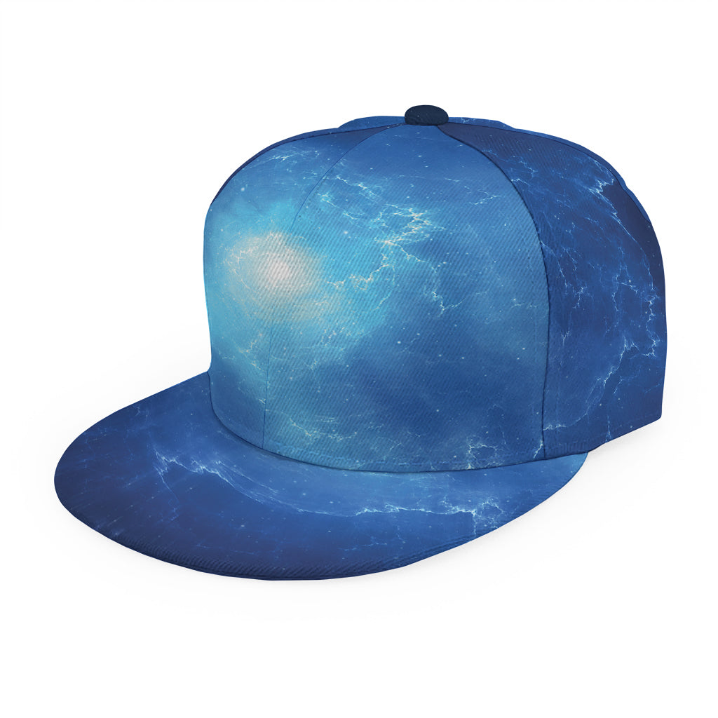 Light Blue Space Print Snapback Cap