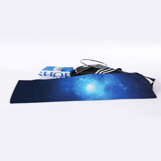 Light Blue Space Print Sports Towel