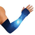 Light Blue Space Print Sun Protection Arm Sleeves