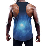 Light Blue Space Print Training Tank Top