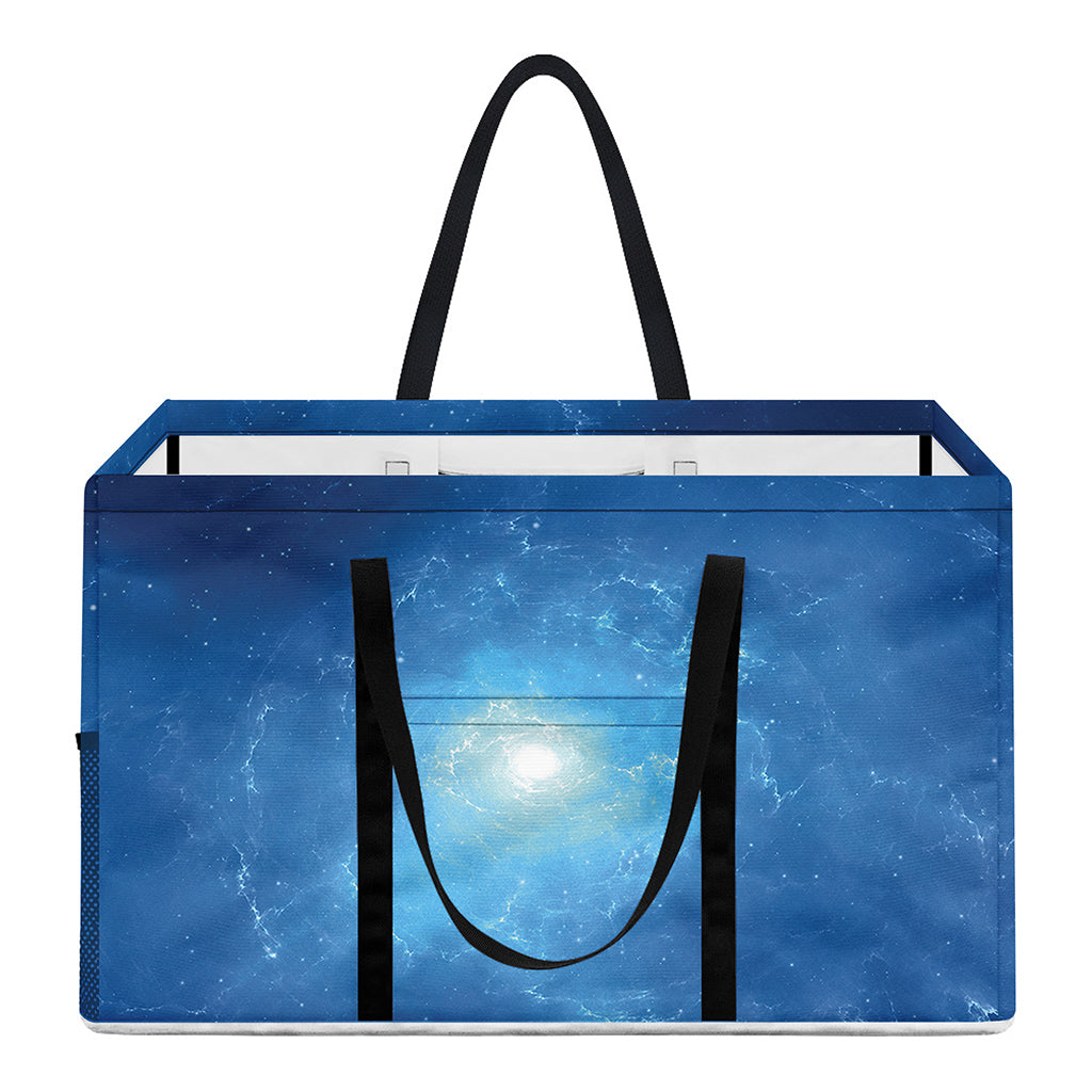 Light Blue Space Print Utility Tote Bag