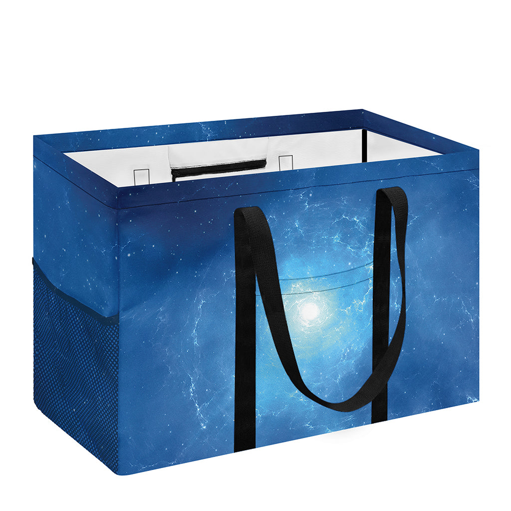 Light Blue Space Print Utility Tote Bag