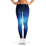 Light Blue Space Print Women's Leggings