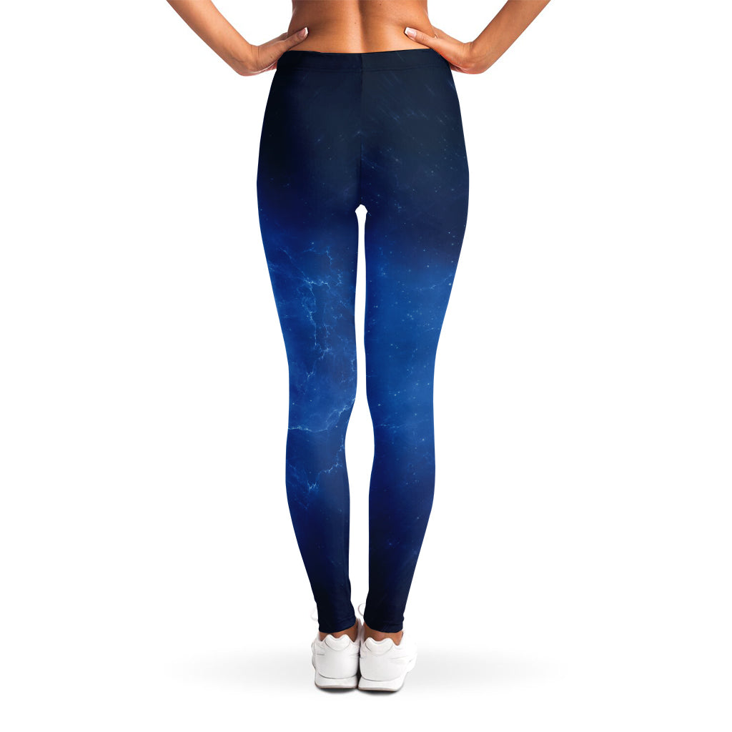 Light Blue Space Print Women's Leggings