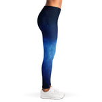 Light Blue Space Print Women's Leggings