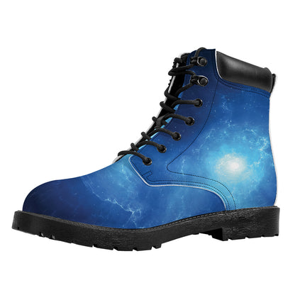 Light Blue Space Print Work Boots