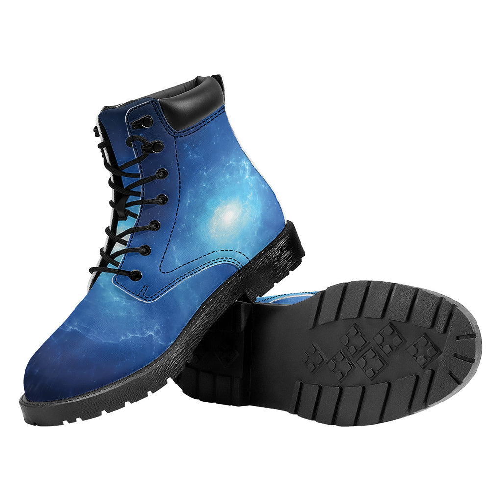 Light Blue Space Print Work Boots