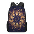 Light Fractal Print 17 Inch Backpack