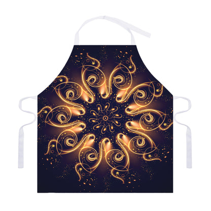 Light Fractal Print Adjustable Apron