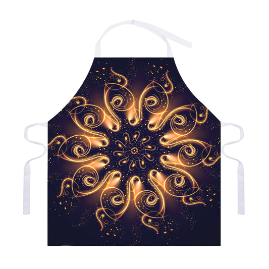 Light Fractal Print Adjustable Apron