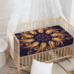 Light Fractal Print Baby Crib Sheet