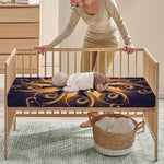 Light Fractal Print Baby Crib Sheet