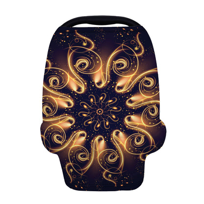 Light Fractal Print Baby Seat Cover