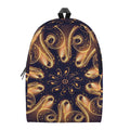 Light Fractal Print School Backpack