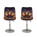 Light Fractal Print Bar Stool Covers