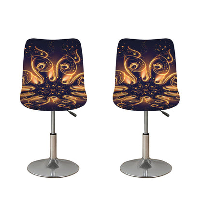 Light Fractal Print Bar Stool Covers
