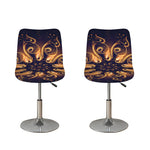 Light Fractal Print Bar Stool Covers