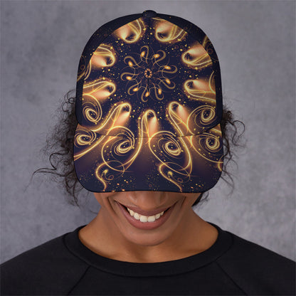 Light Fractal Print Baseball Cap