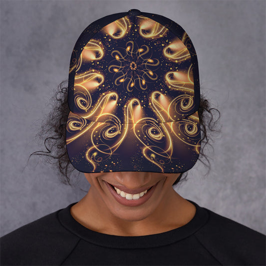 Light Fractal Print Baseball Cap