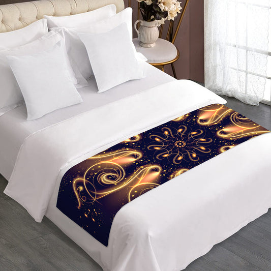 Light Fractal Print Bed Runner