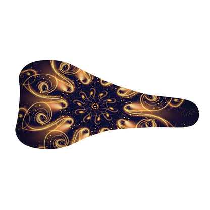 Light Fractal Print Bicycle Seat Cover