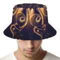Light Fractal Print Bucket Hat
