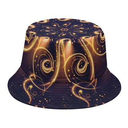 Light Fractal Print Bucket Hat