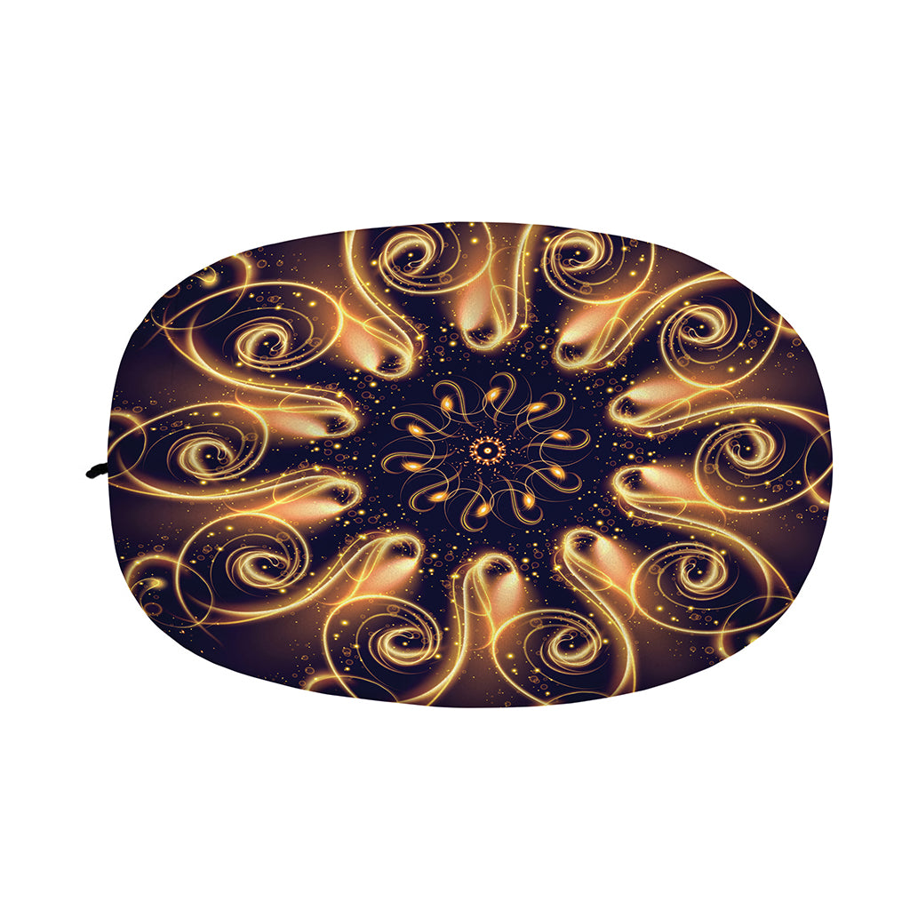 Light Fractal Print Car Side Mirror Covers