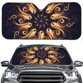 Light Fractal Print Car Windshield Sun Shade